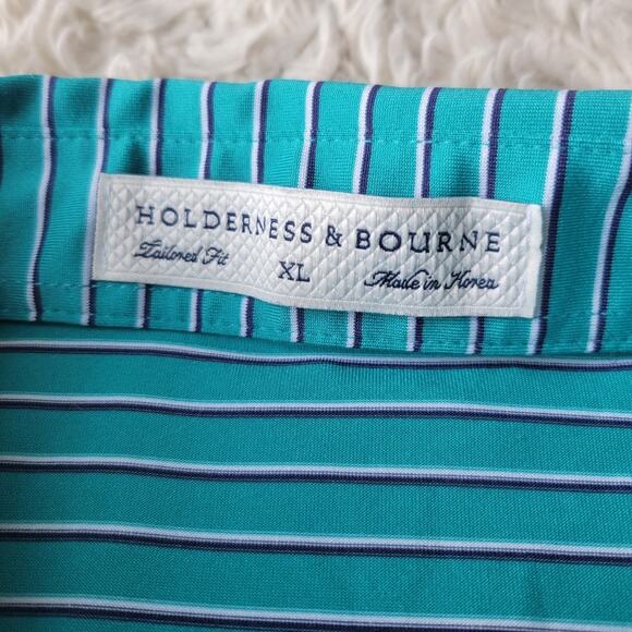 Holderness & Bourne Pebble Beach Golf Polo Shirt Striped XL - Picture 5 of 5